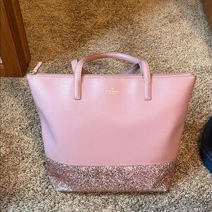 Kate Spade Pink and Glitter Tote